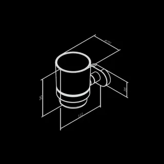 Стакан для зубных щеток настенный AM.PM Sense L A7434300 хром